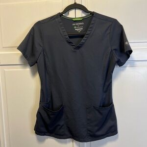 HH Works By Healing Hands Women’s Monica V-Neck Solid Scrub Top Size Women’s XS